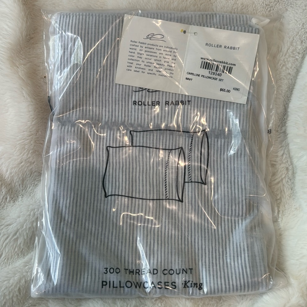Roller rabbit king pillow cases pair
